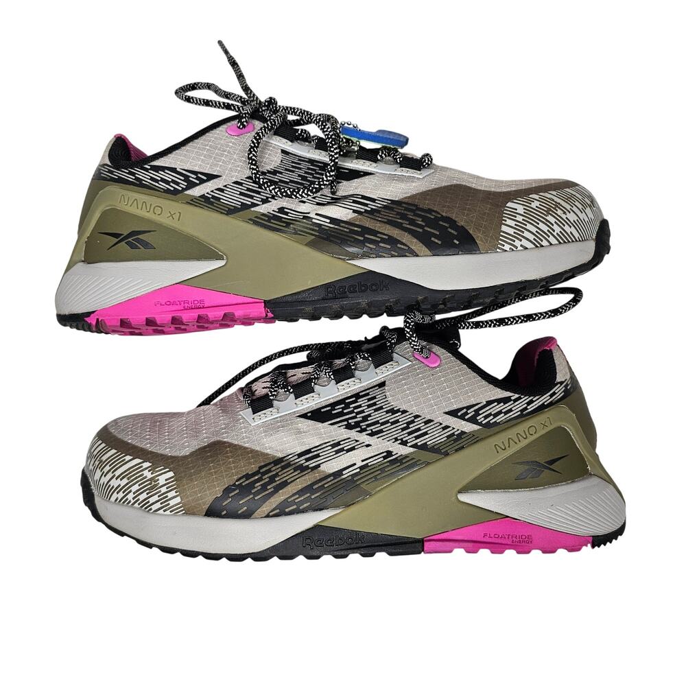 Reebok Women's Nano X1 Sneakers - Pink, Olive, and Black